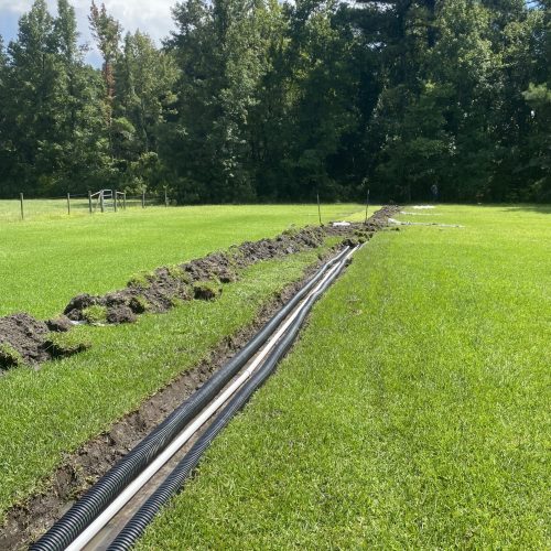 Foundation drainage system installed in Elizabethtown NC by Bailey Sales and Service