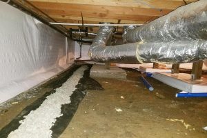 crawlspace french drain installation in Lumberton, NC by the Bailey Sales & Services Team